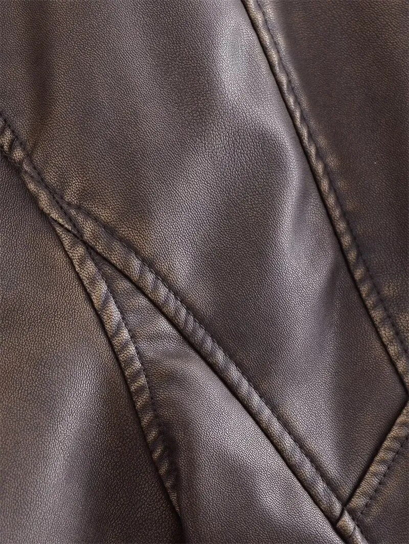 R&B | Kurz Geschnittene Bikerjacke - Vintage & Stilvoll