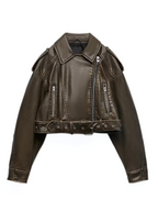 R&B | Kurz Geschnittene Bikerjacke - Vintage & Stilvoll