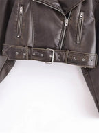 R&B | Kurz Geschnittene Bikerjacke - Vintage & Stilvoll