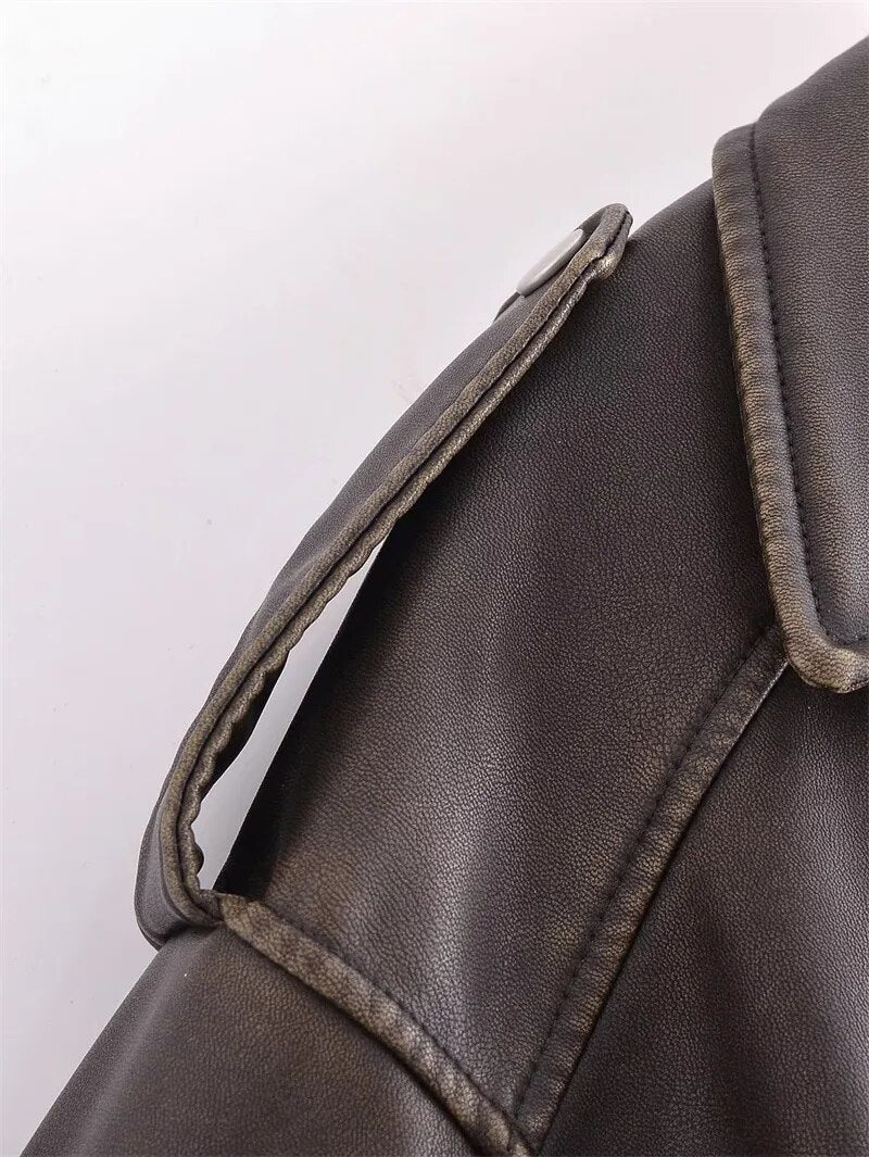 R&B | Kurz Geschnittene Bikerjacke - Vintage & Stilvoll