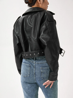 R&B | Kurz Geschnittene Bikerjacke - Vintage & Stilvoll