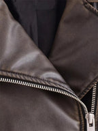 R&B | Kurz Geschnittene Bikerjacke - Vintage & Stilvoll