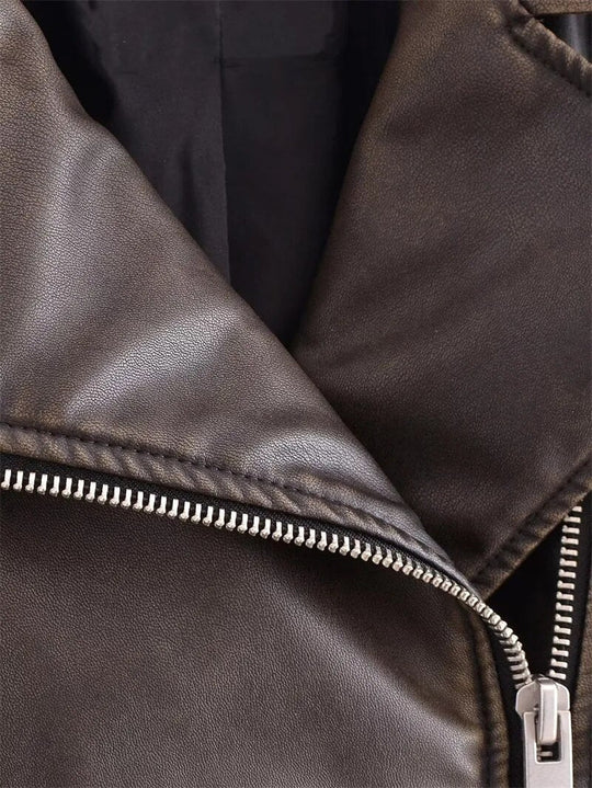 R&B | Kurz Geschnittene Bikerjacke - Vintage & Stilvoll