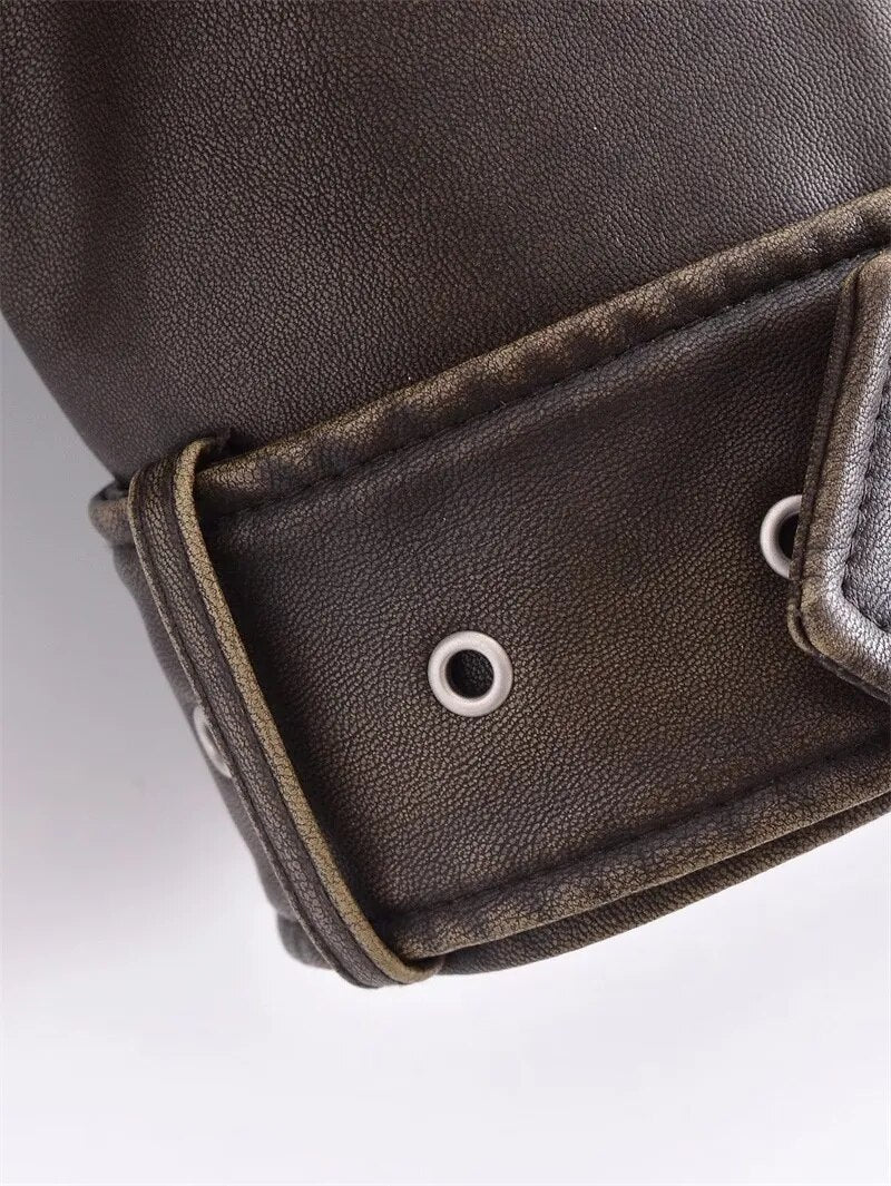 R&B | Kurz Geschnittene Bikerjacke - Vintage & Stilvoll