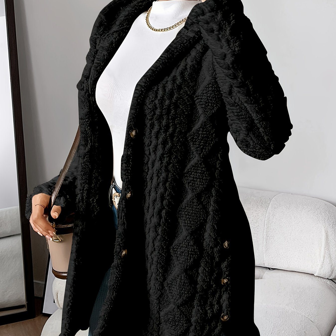 R&B | Flauschige Teddy-Hoodie-Jacke