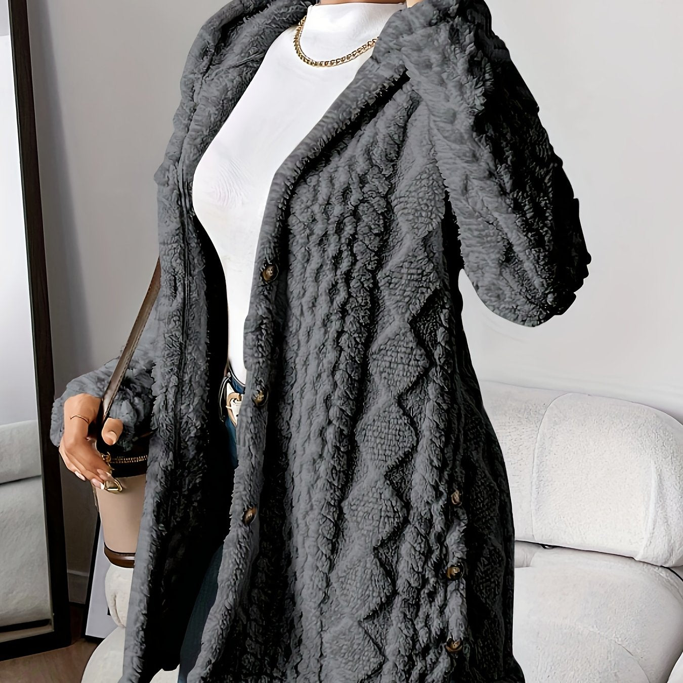 R&B | Flauschige Teddy-Hoodie-Jacke