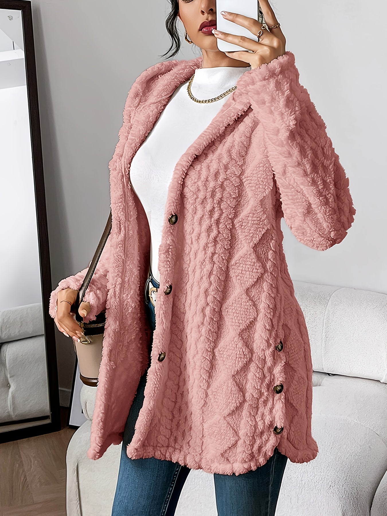 R&B | Flauschige Teddy-Hoodie-Jacke