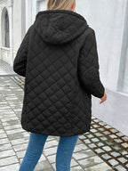R&B | Gepolsterte Puffy-Jacke mit Reißverschluss und Kunstfellfutter