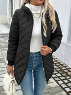 R&B | Gepolsterte Puffy-Jacke mit Reißverschluss und Kunstfellfutter
