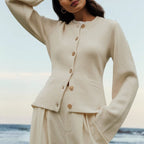 R&B | Superweiche Strickjacke mit Knöpfen