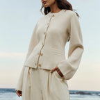 R&B | Superweiche Strickjacke mit Knöpfen