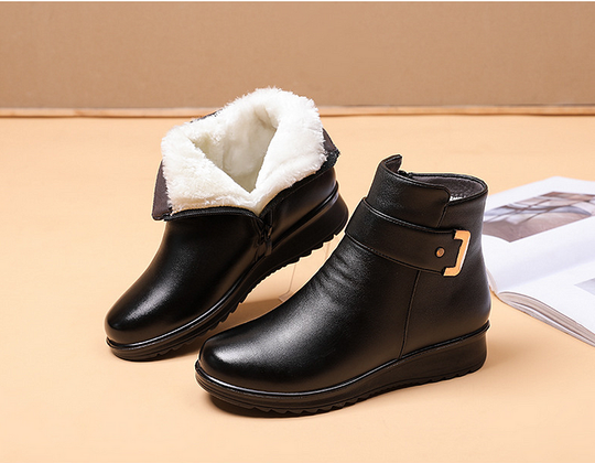 R&B | Winter Rutschfeste Pu-Leder Warme Stiefel