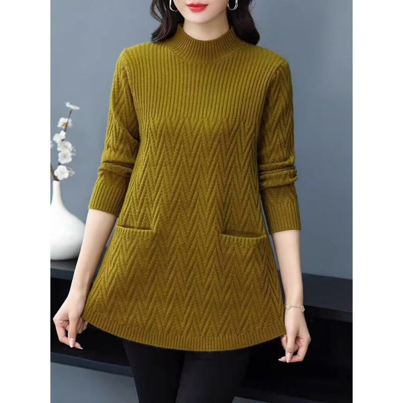 R&B | Halber Rollkragenpullover für Damen in mittlerer Länge