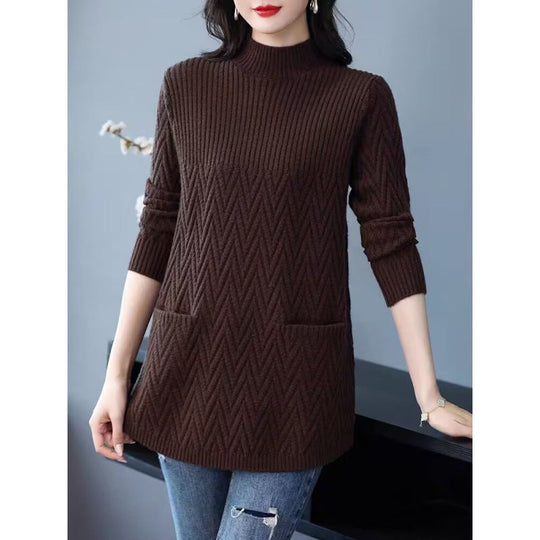 R&B | Halber Rollkragenpullover für Damen in mittlerer Länge