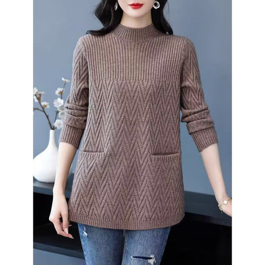 R&B | Halber Rollkragenpullover für Damen in mittlerer Länge