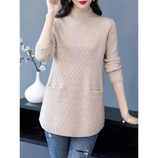 R&B | Halber Rollkragenpullover für Damen in mittlerer Länge