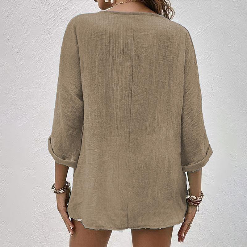 R&B | Stylisches T-Shirt mit V-Ausschnitt