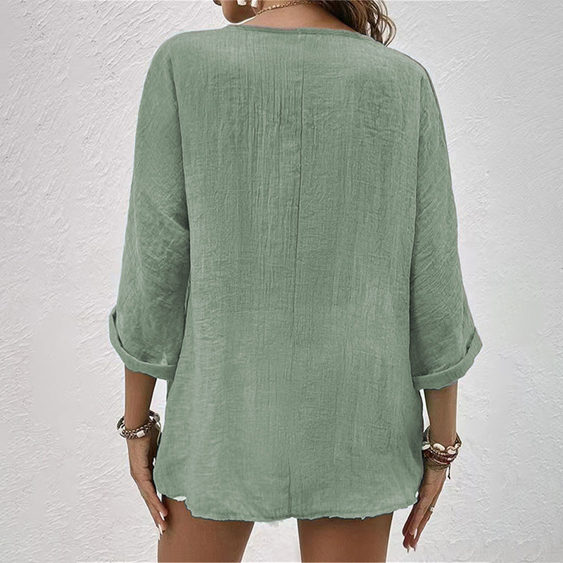 R&B | Stylisches T-Shirt mit V-Ausschnitt