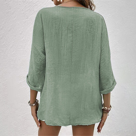 R&B | Stylisches T-Shirt mit V-Ausschnitt