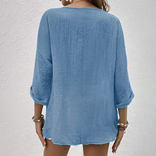 R&B | Stylisches T-Shirt mit V-Ausschnitt
