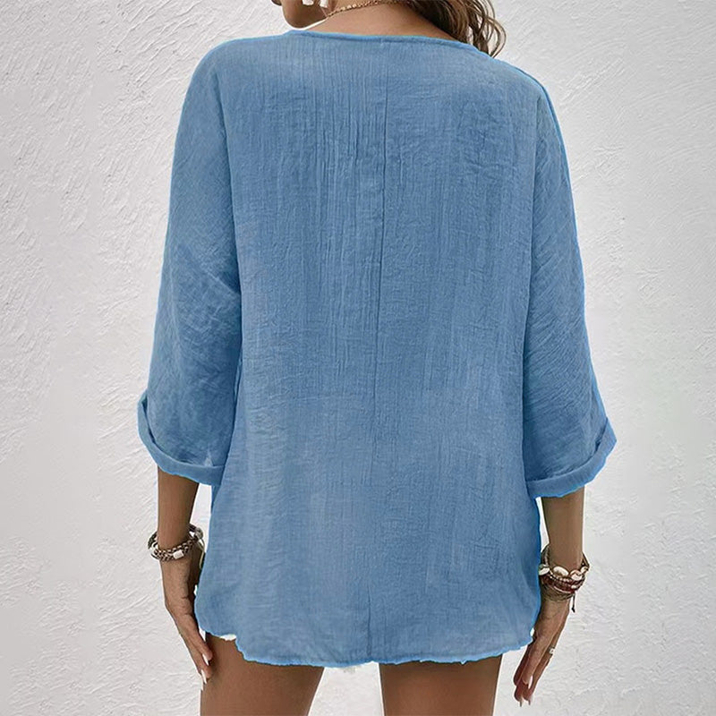 R&B | Stylisches T-Shirt mit V-Ausschnitt
