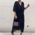 R&B | Elegantes Flow V-Ausschnitt Kleid
