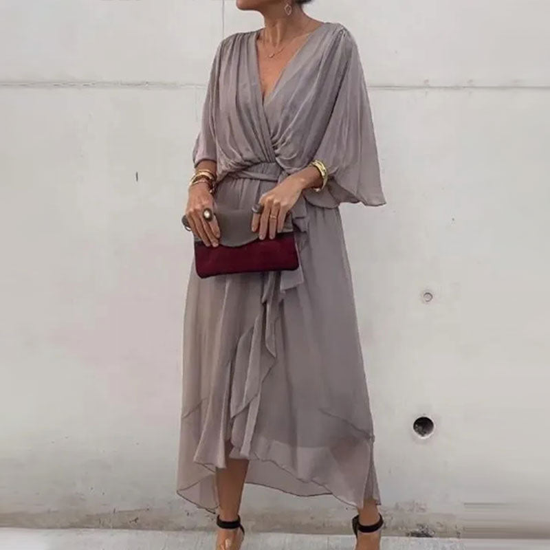 R&B | Elegantes Flow V-Ausschnitt Kleid