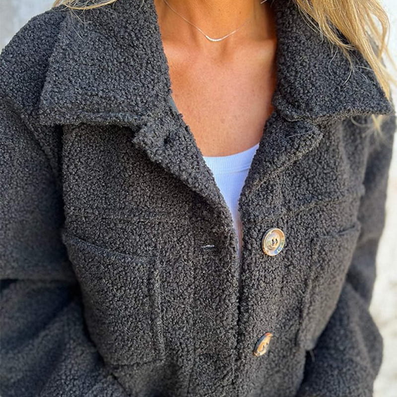 R&B | Kurze Warme Bouclé Jacke