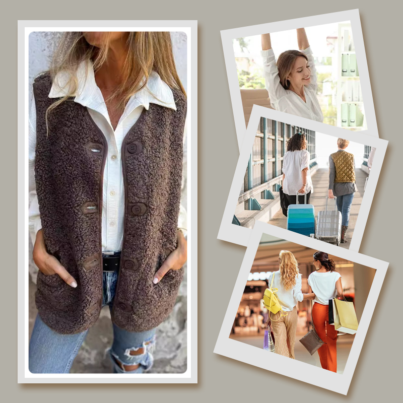 R&B | Knopfjacke aus Weicher Wolle für Damen