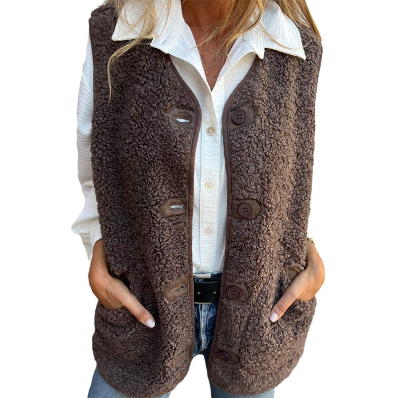 R&B | Knopfjacke aus Weicher Wolle für Damen