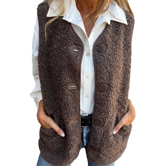 R&B | Knopfjacke aus Weicher Wolle für Damen