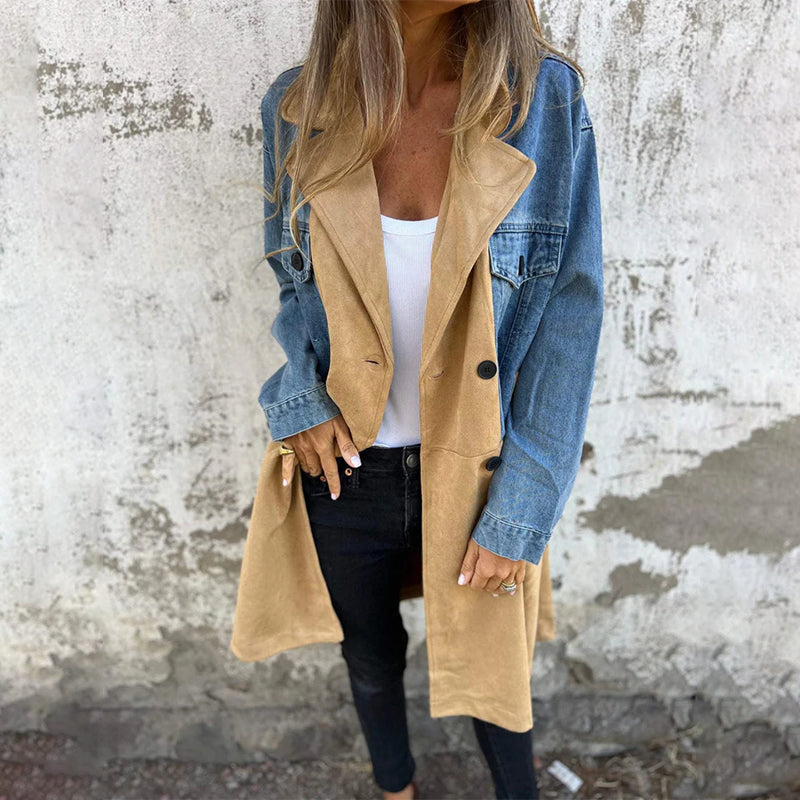 R&B | Eleganter Denim-Trenchcoat
