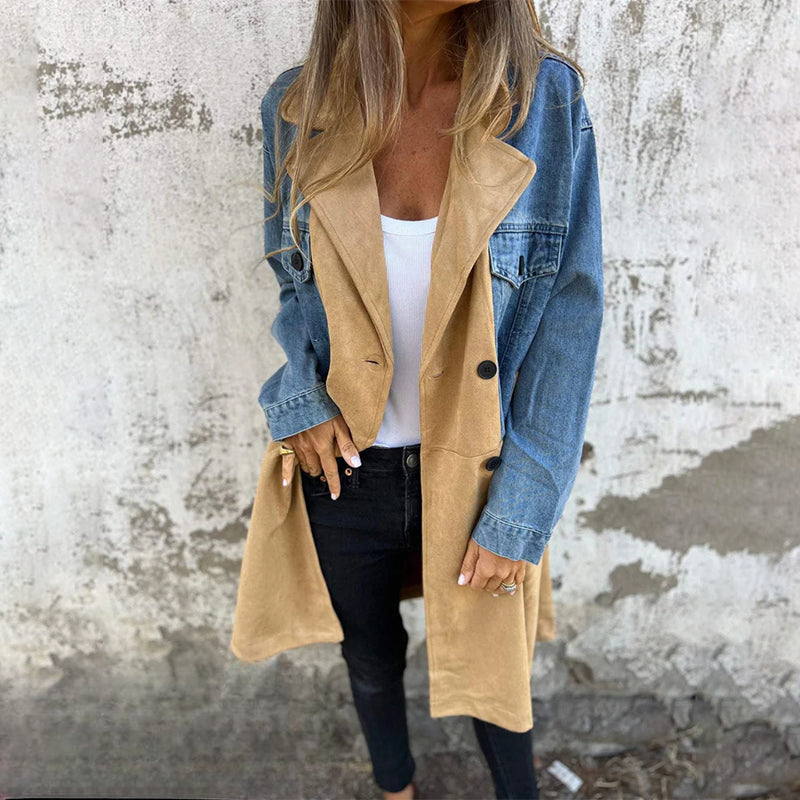 R&B | Eleganter Denim-Trenchcoat