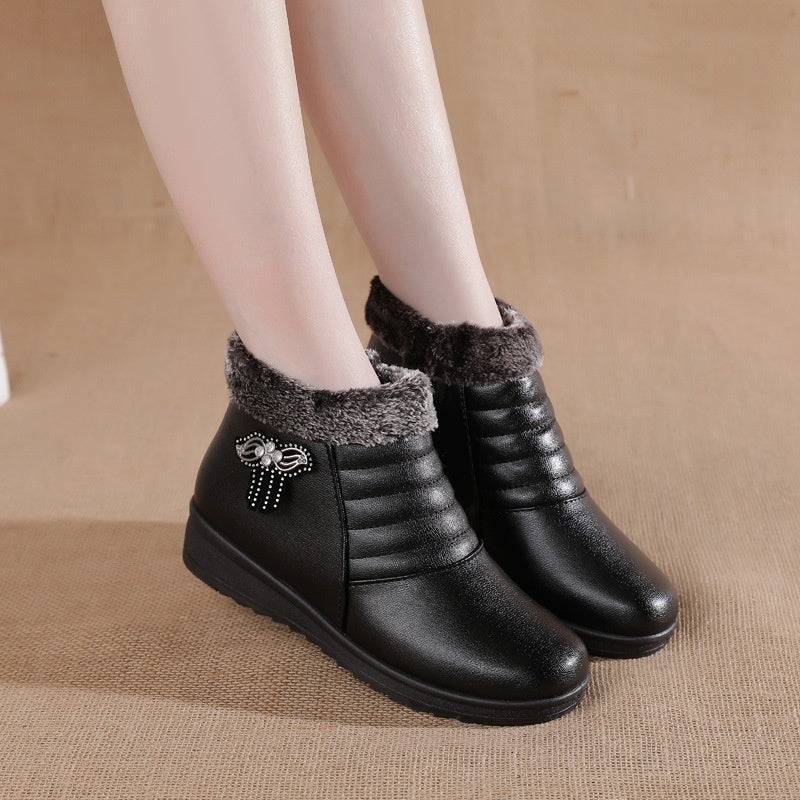 R&B | Trendy Warme Kunstfell Winterstiefel für Frauen