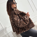 R&B | Schicker Wintermantel mit Leopardenmuster für Damen