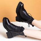 R&B | Cozy Chic Damen Chunky Heel Pelzgefütterte Winterstiefel
