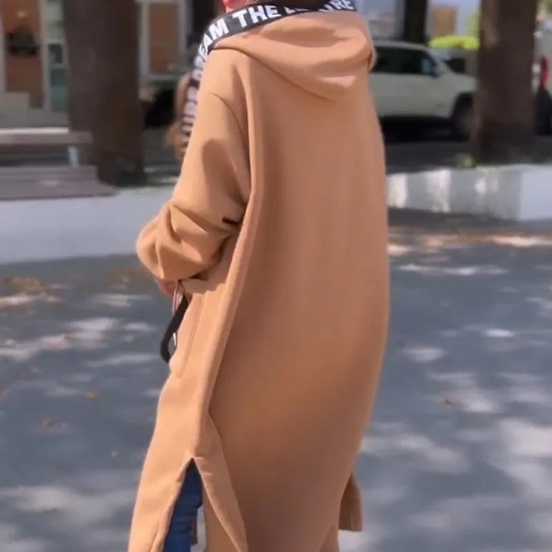 R&B | Langer Sweatshirt mit Kapuze