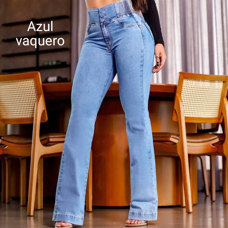 Damen Zeitlose Denim-Schlaghose