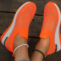 Lässige Slip-On Mesh-Sneaker für Frauen R&B R&B