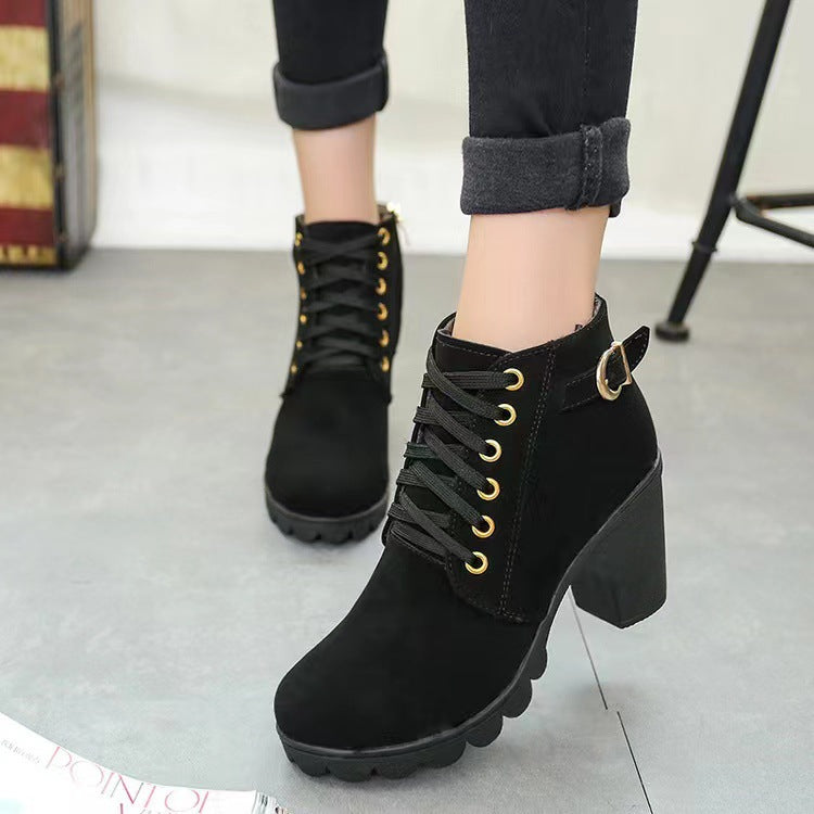 Klassische Stiefel für Damen im Blockabsatz-Design R&B R&B