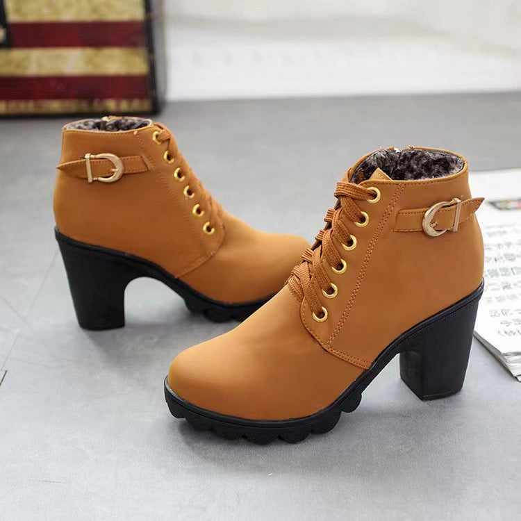 Klassische Stiefel für Damen im Blockabsatz-Design R&B R&B
