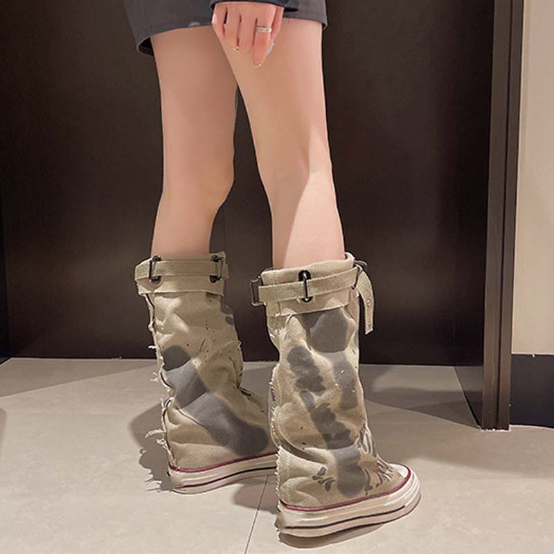 Modische Retro-Stiefel für Damen, flach & lässig R&B R&B