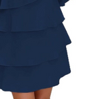 Damen Elegantes Rüschenstufenkleid