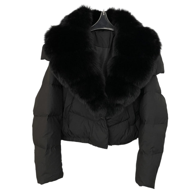 R&B | Kurze Jacke mit Kunstfellkragen