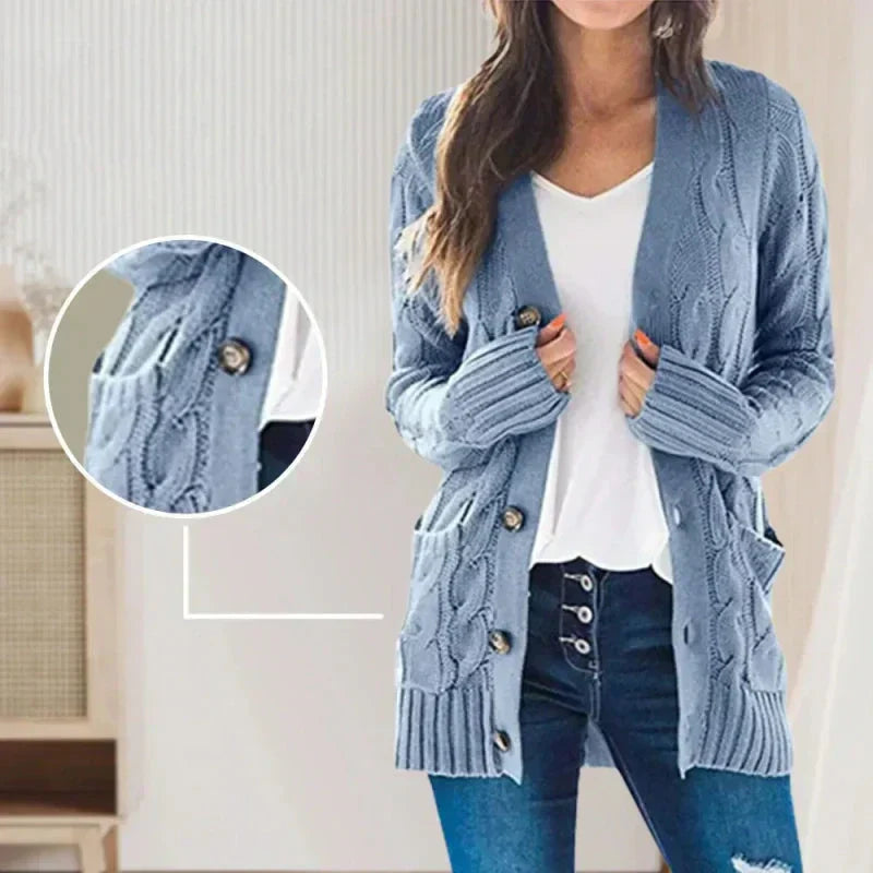 R&B | Damenstrickjacke, vielseitig & bequem