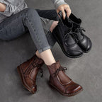 Modische Damenstiefeletten, Vintage-Leder & stilvoll R&B R&B