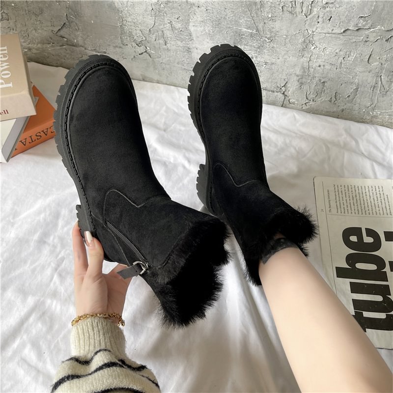 Damen-Winter-Fleece-Stiefel, stilvoll & rutschfest R&B R&B