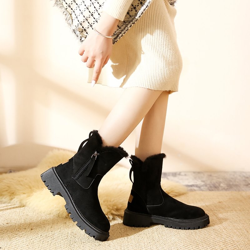 Damen-Winter-Fleece-Stiefel, stilvoll & rutschfest R&B R&B