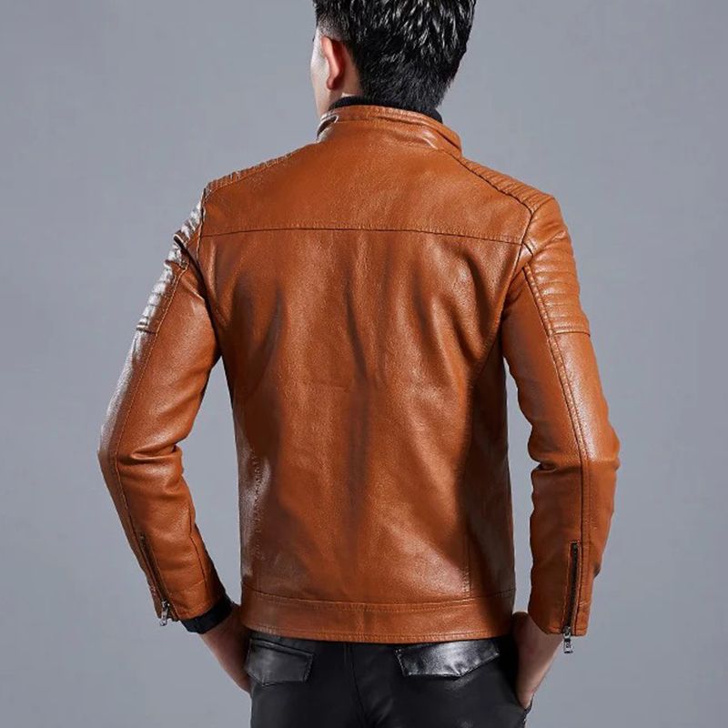 R&B | Moderne Lederjacke mit Reißverschluss