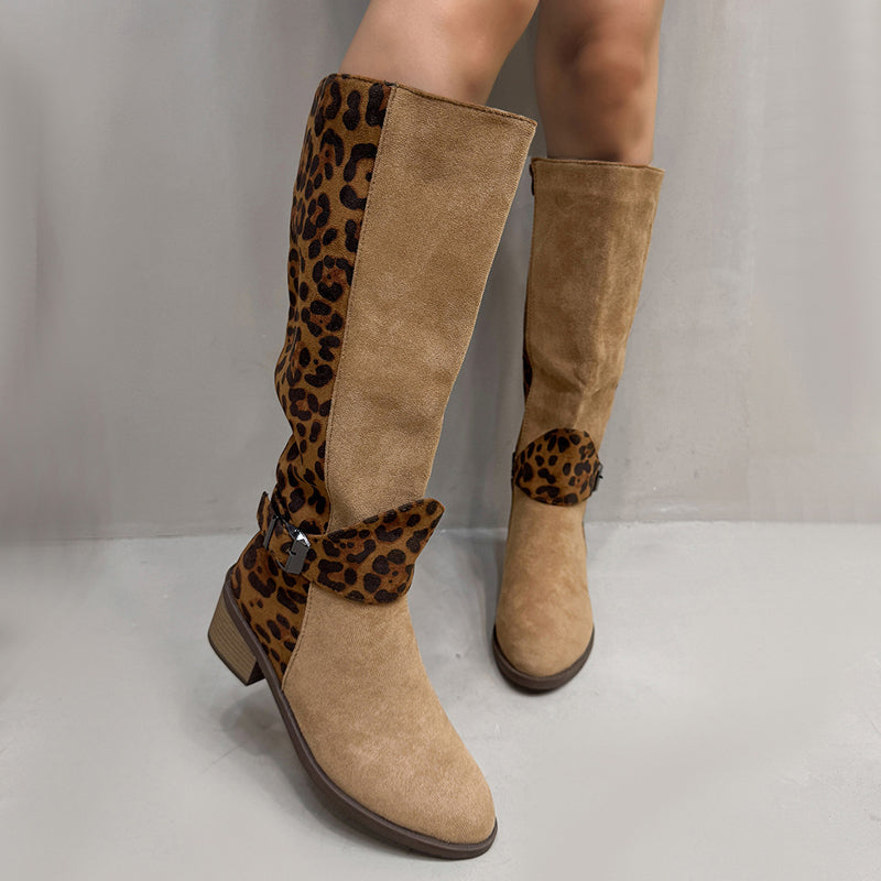 Trendige Damenstiefel mit Leopardenmuster R&B R&B